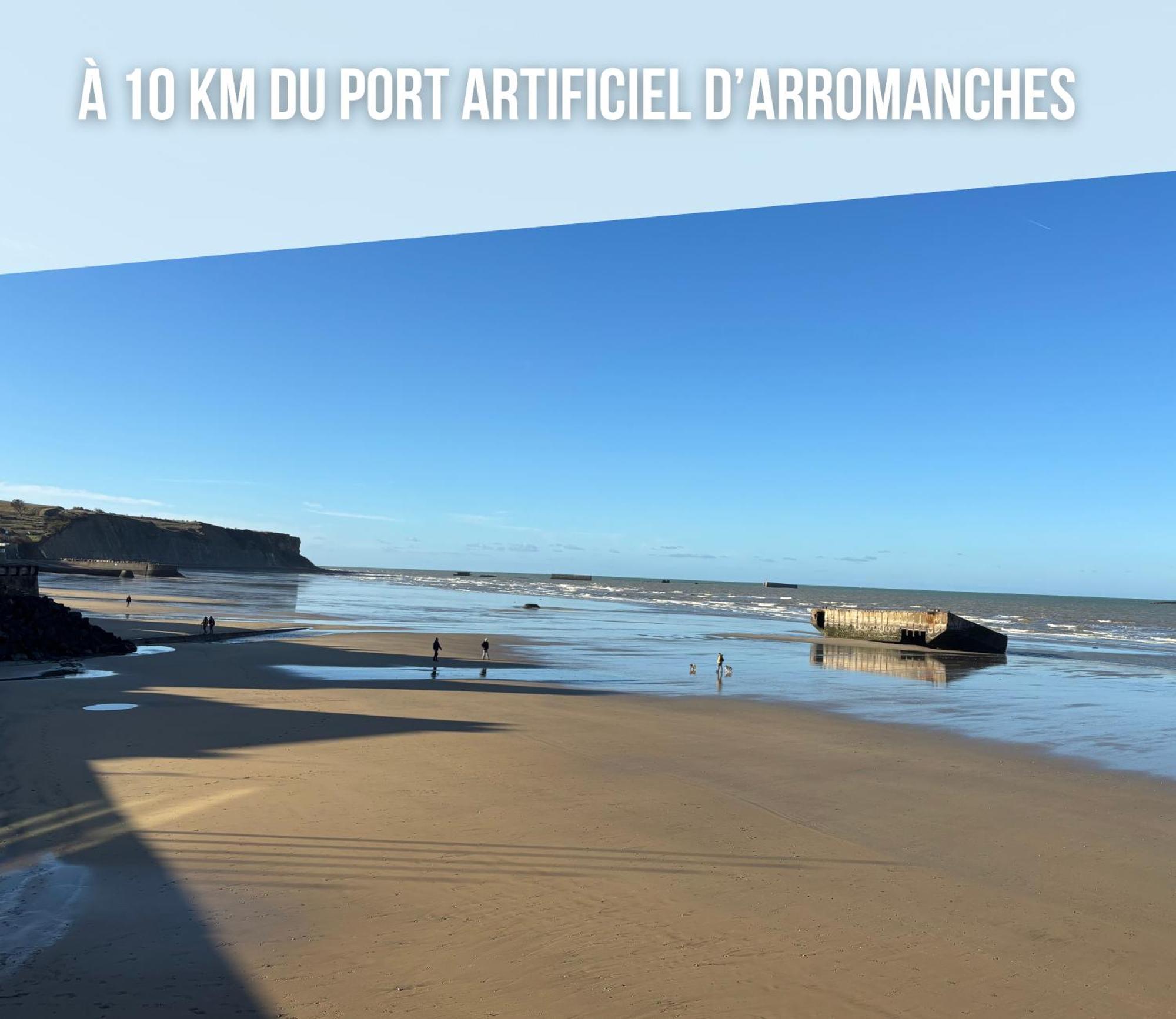 Les Douves Duplex 5 Personnes Lumineux Avec Jardin Et Terrasse Amenagee , Vue Sur Chateau A 5Mn De La Mer, Proche Omaha Beach Et Bayeux Commes Exterior foto